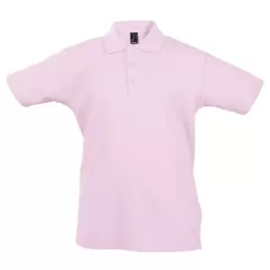 Image of SOLS Kids Unisex Summer II Pique Polo Shirt (8yrs) (Pink)
