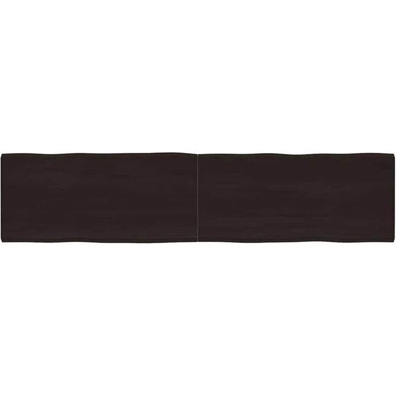 Image of Vidaxl Table Top Dark Brown 220X50X(2-6) Cm Treated Solid Wood Live Edge, Brown 364055