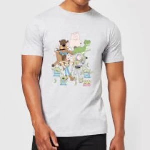 Image of Toy Story Group Shot Mens T-Shirt - Grey - S