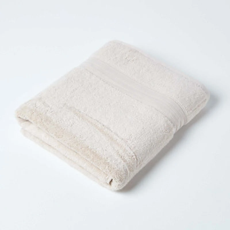 Image of Homescapes Zero Twist Supima Cotton Bath Sheet, Beige