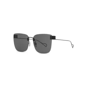 Image of Balenciaga Black Oversized Sunglasses