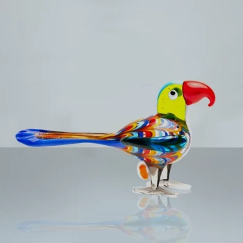 Image of Objets d'Art Miniature Glass Ornament - Parrot