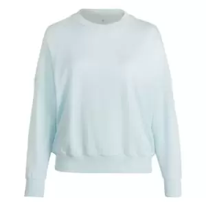 Image of adidas Studio Lounge Loose Sweatshirt (Plus Size) Womens - Grey