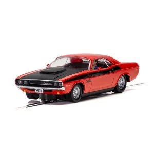 Image of Dodge Challenger T/A Red and Black 1:32 Scalextric Classic Street Car