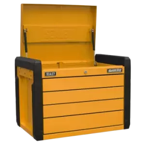 Image of Superline Pro 4-Drawer Push-To-Open Topchest with Ball-bearing Slides - Orange