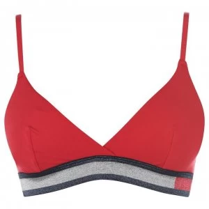 Image of Tommy Bodywear Colour Block Lurex Bralette - Tango Red 611