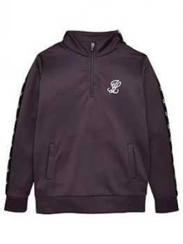 Image of Illusive London Boys Funnel Neck Taped Half Zip Sweat