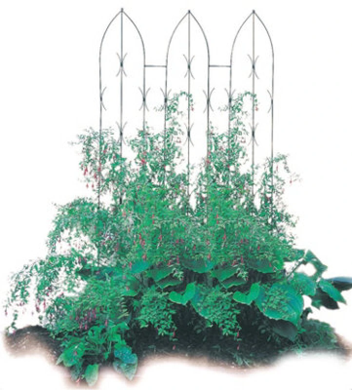 Image of Poppy Forge Triple Gothic Screen Bare Metal/ready To Rust - Steel - L2 X W91.4 X H180 Cm