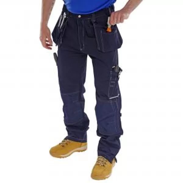 Image of Click Shawbury Multi-purpose Trouser Navy Blue 38" Tall Leg