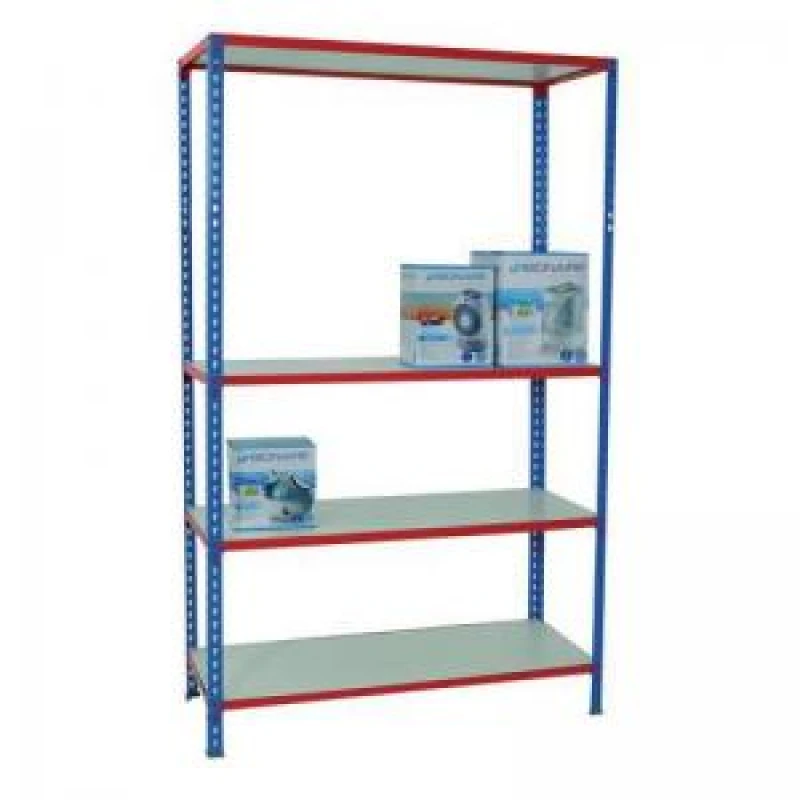 Image of ESE Direct Melamine Faced Boltless Shelving, 175kg UDL per shelf, 4 shelves, 2000H x 1200W x 500D mm 404231 Garage Shelving