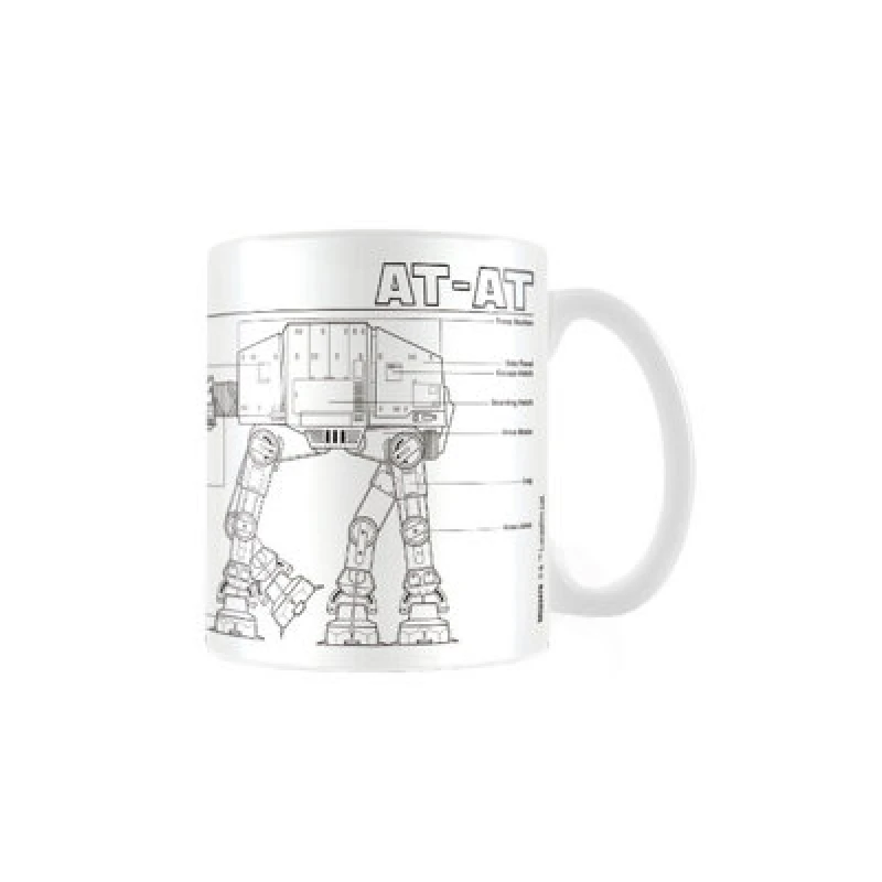 Image of Star Wars AT-AT Sketch Mug White unisex