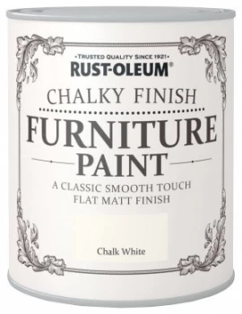 Image of Rust-Oleum Chalky Furniture Paint 750ml - White