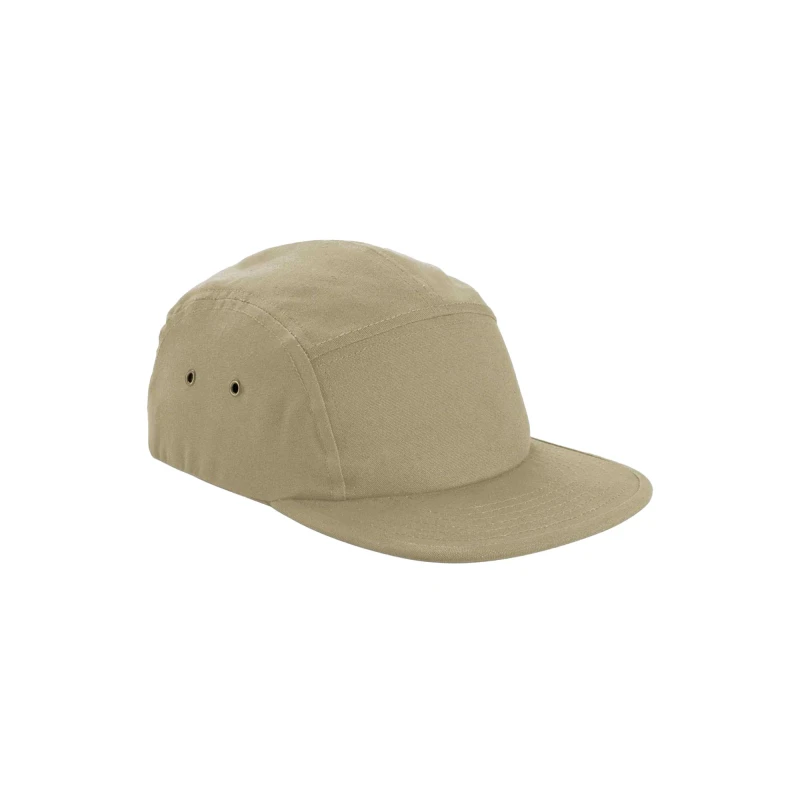 Image of Beechfield Beechfield Men Canvas 5 Panel Baseball Cap in Light Brown Light Brown One Size Male 5063377023893