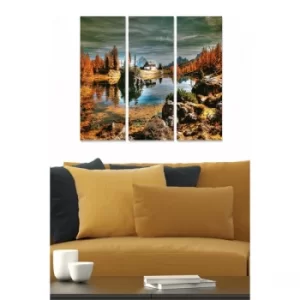 Image of MDF2902597 Multicolor Decorative MDF Painting (3 Pieces)