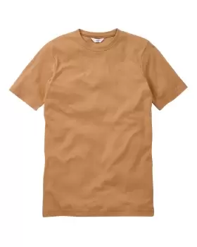 Image of Cotton Traders Short Sleeve Crew Neck Base Layer Top in Beige