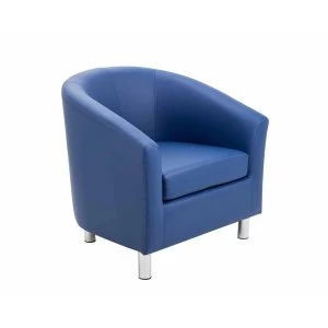 Image of TC Office Lux Tub Armchair with Metal Feet, Dark Blue