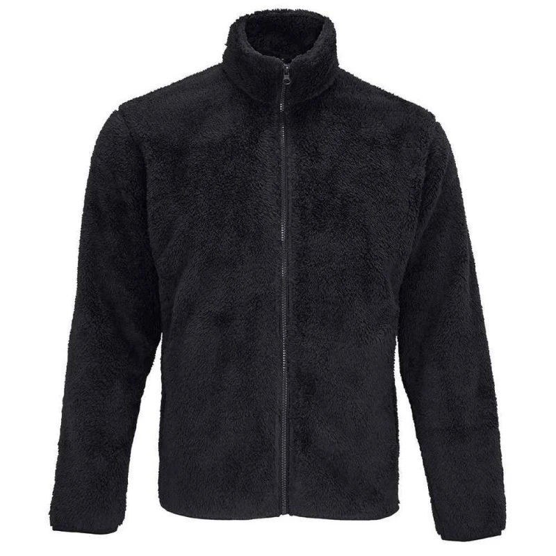 Image of SOL'S Mens Finch Fluffy Jacket in Dark Grey Size: XS Dark Grey Male XS