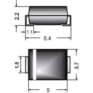 Image of Standard diode Semikron S2D DO 214AA 200 V 2 A