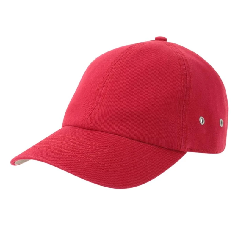 Image of Atlantis Mens Action-S 6 Panel Chino Unstructured Baseball Cap in Red Red Male One Size