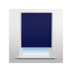 Image of Universal Plain Blackout Roller Blind, Midnight Blue, W120cm