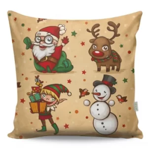 Image of A12945 Multicolor Cushion Cartoon Christmas
