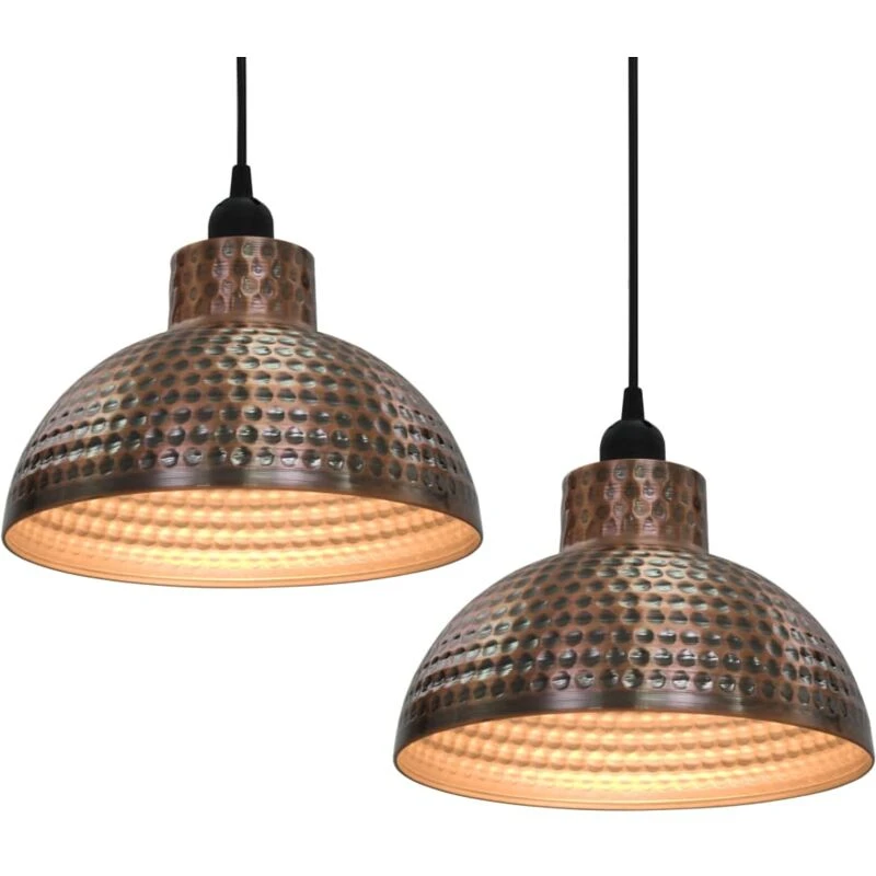 Image of VIDAXL Ceiling Lamps 2 pcs Semi-spherical Copper Colour Vidaxl 242556