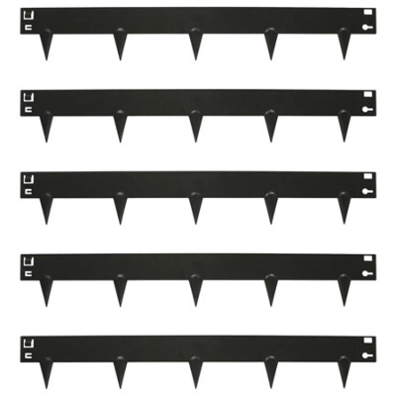 Image of Harbour Housewares 5pc Steel Lawn Edging Set - 5m x 8cm Black