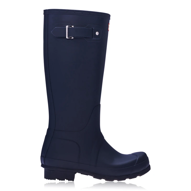 Image of Hunter Original Tall Rubber Mens Calf Length Boots - Navy - Size:UK 7