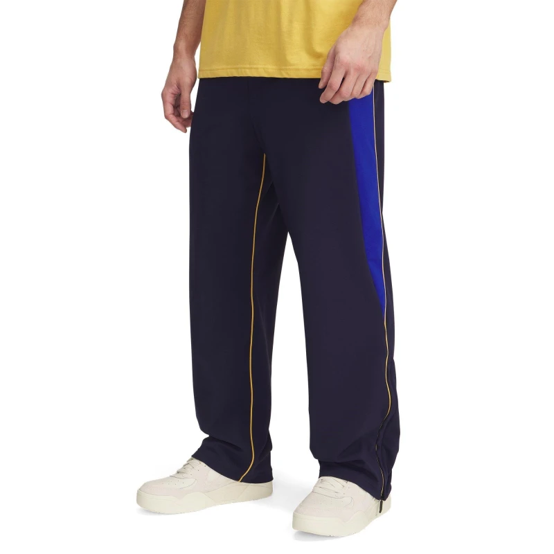 Image of Under Armour Mens Tricot Open Hem Poly Joggers Tracksuit Blue male XS