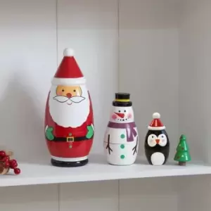 Image of Smart Garden Santas Secret 4 in 1 Festive Figurines, Wood
