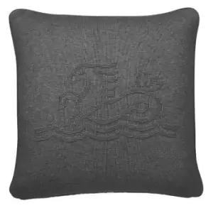 Image of Bedeck of Belfast Signature Knit Cotton Cushion - Grey