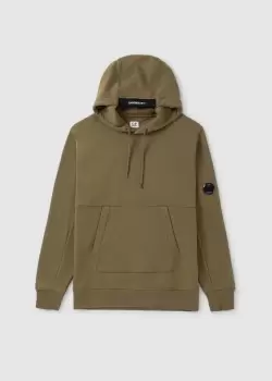 Image of C.P. Company Mens Diagonal Raised Fleece Pullover Hoodie In Lead Gray