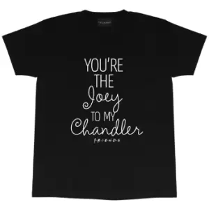 Image of Friends Mens Joey To My Chandler T-Shirt (M) (Black)