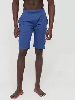 Image of Polo Ralph Lauren Vertical Logo Lounge Shorts, Light Navy, Size S, Men