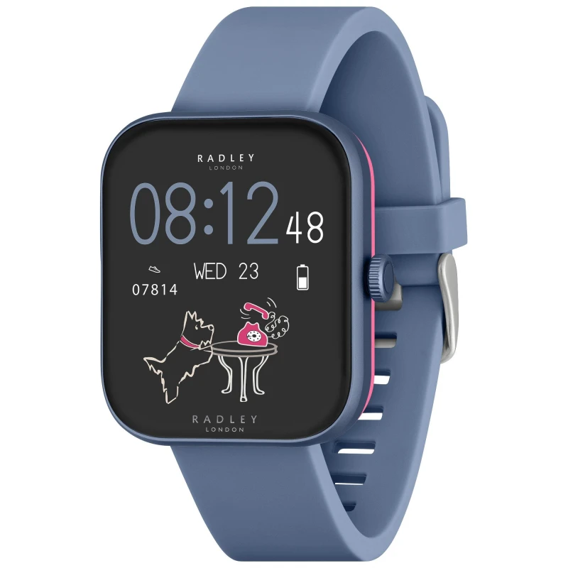 Image of Radley Denim Blue Silicone Strap Calling Smart Watch