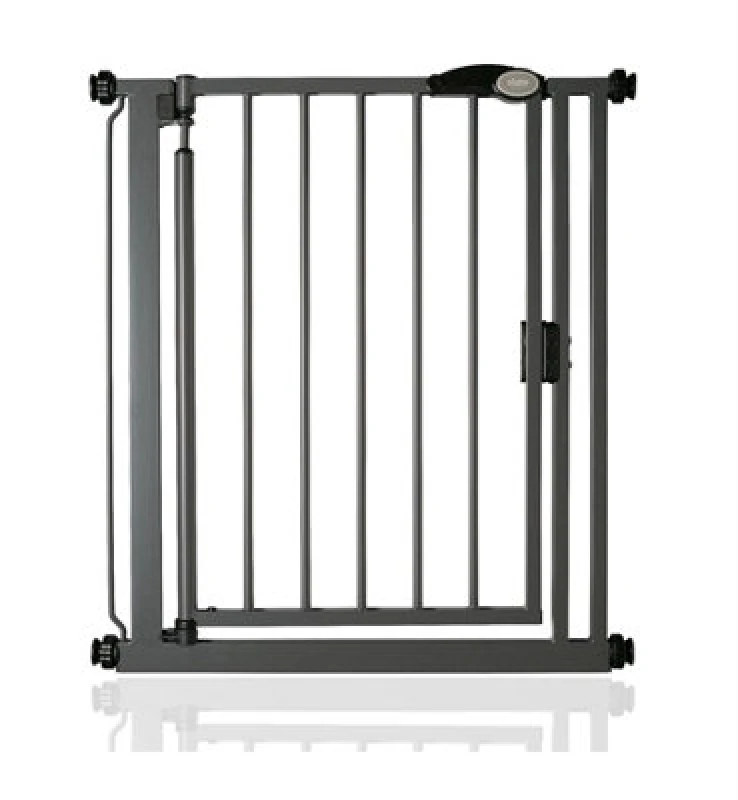 Image of Safetots Pressure Fit Self Closing Stair Gate, Narrow, 68.5Cm - 75Cm, Slate Grey, Auto Closing Baby Gate, Safety Barrier