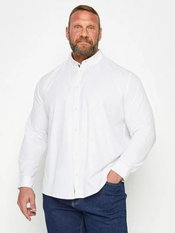 Image of BadRhino BadRhino Men Poplin Shirt in White Size: 4X-Large White 4XL Male 5063110818342