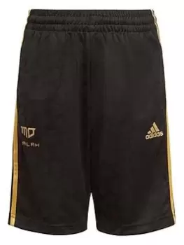 Image of Boys, adidas Salah Junior Shorts - Black/Gold, Size 9-10 Years