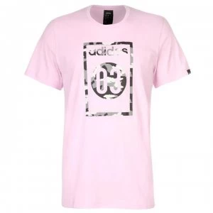 Image of adidas Camo Mens T-Shirt - Pink/Blk/Grey