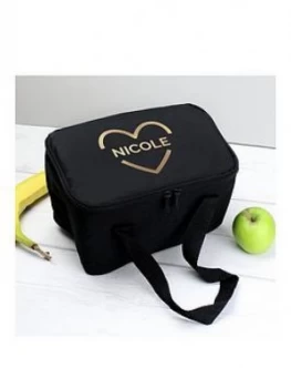 Image of Personalised Gold Heart Lunch Bag