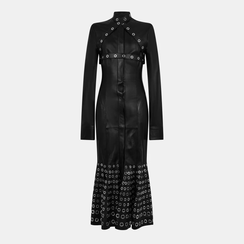 Image of Off White Womens Long Maxi Dress Black female 4 (3XS)