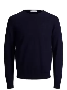 Image of JACK & JONES Merino Wool Knitted Pullover Men Blue