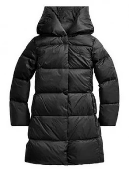 Image of Ralph Lauren Girls Long Down Padded Coat - Black