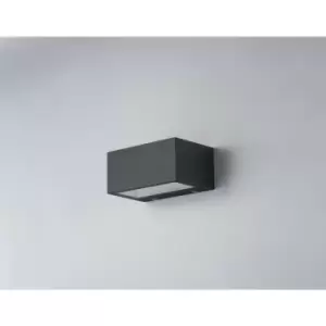 Image of Fan Europe TWIN LED 2 Light Up Down Light Anthracite, IP54 900lm 4000K 14x8.9x6.5cm