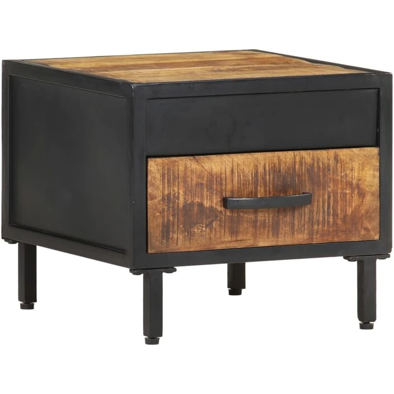Image of VIDAXL Bedside Cabinet 40x40x35cm Rough Mango Wood Vidaxl 8719883997018