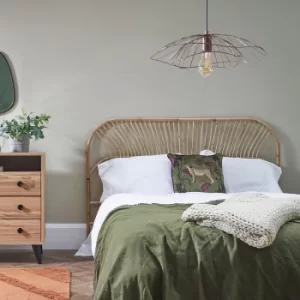 Image of Rhea Copper Pendant Ceiling Light with Copper Wire Shade