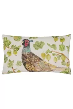 Image of Grove Pheasant Hand Painted Polyester Filled Cushion