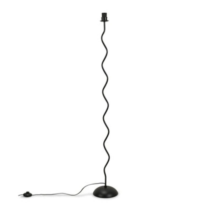 Image of ValueLights Wiggle Black Metal Floor Lamp Base Black