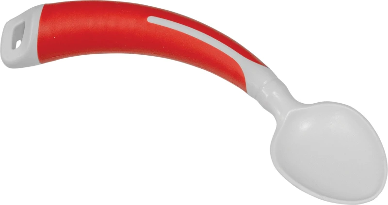 Image of Aidapt Curved Spoon Left Hand Red