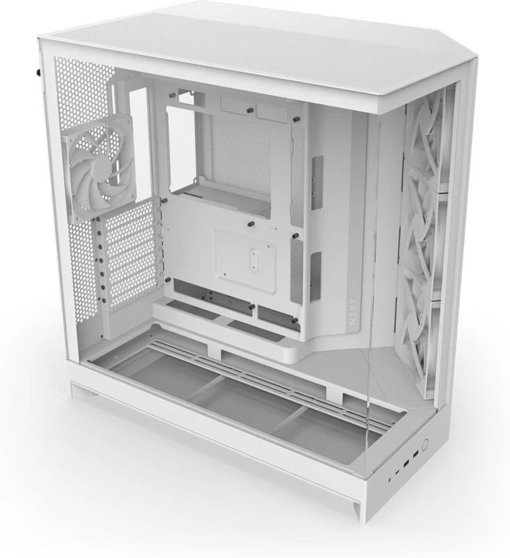 Image of NZXT H9 Air Flow (2025) Large Dual-Chamber White Mid Tower Case - CM-H92FW-01